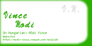 vince modi business card