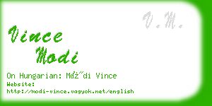 vince modi business card